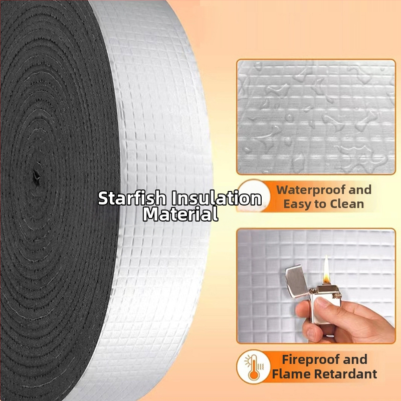 Самозалепваща алуминиева лента за изолация на водопровод, външна зимна употреба; основа: бутилов каучук; серия: топлоизолация, противопожарна и водоустойчива; лепило: гума на основа; приложение: ремонт на водопроводи