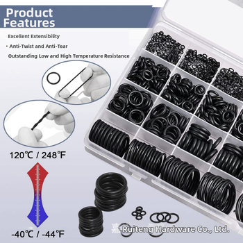 O-образно уплътнение от нитрил гума, висока температура, високо налягане, износоустойчивост и озоноустойчивост, пакет от 360 броя