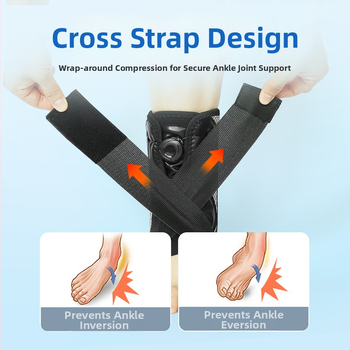 Νάρθηκας αστραγάλου με περιστρεφόμενο ρυθμιζόμενο σχέδιο, προστασία φτέρνας, τετραπλό ελατήριο υποστήριξης, στερέωση υπό πίεση, κατά του διαστρέμματος