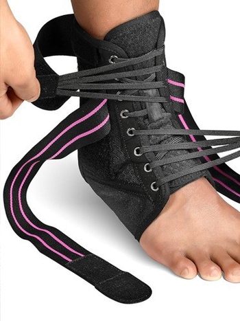 Νάρθηκας αστραγάλου με κορδόνι για ενήλικες, πολυεστερική ίνα, προστασία αστραγάλου σε τρέξιμο και ορειβασία