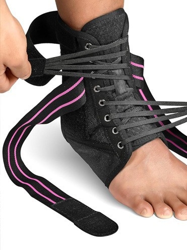 Fűzős bokaortézis felnőtteknek, poliészter szálból, boka védelem futáshoz és hegymászáshoz