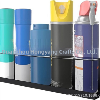 Ράφι τοίχου για αεροζόλ δοχεία σπρέι – βαρύς χάλυβας άνθρακα, εγκατάσταση με βίδες, 1 επίπεδο, επιτραπέζια αποθήκευση, πολυχρηστικό