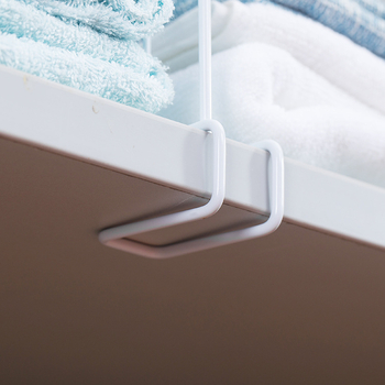 Διαχωριστικό αποθήκευσης ντουλάπας – Χάλυβας άνθρακα, 1 επίπεδο, Ιαπωνικού στυλ, Χωρίς συναρμολόγηση, Οργάνωση υπνοδωματίου