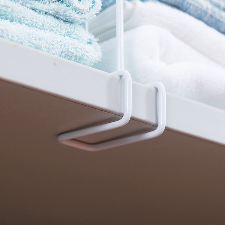 Gardrób tároló elválasztó – Szénacél, 1 szint, Japán stílus, Szerelés nélkül, Hálószoba szervező