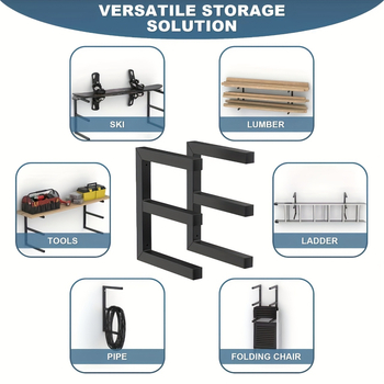 Стелаж за съхранение, стенен монтаж, железен, модел 432423