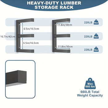 Стелаж за съхранение, стенен монтаж, железен, модел 432423