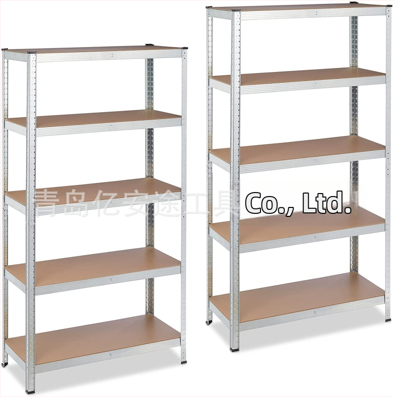 Sunkios sandėliavimo lentynos maisto produktams laikymui, plienas + medis, laminato storis 6–12