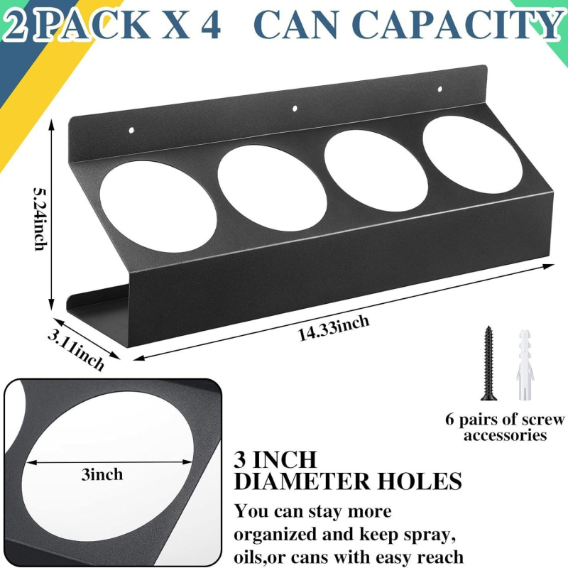 HS sokoldalú tároló konzol szénacélból, felfüggeszthető csavaros rögzítéssel, állítható garázszervező, 1 réteg, konyhai tároláshoz és virágtartó állványhoz