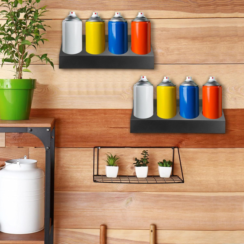 HS sokoldalú tároló konzol szénacélból, felfüggeszthető csavaros rögzítéssel, állítható garázszervező, 1 réteg, konyhai tároláshoz és virágtartó állványhoz