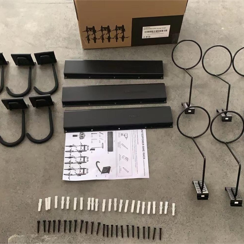 Стенно закачалка за велосипед, двуетажна от карбонова стомана, товароносимост 30 кг, модел RF-19017