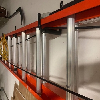 Μεταλλικός βαρύς γάντζος γκαράζ - Μονή γάντζος, Σύγχρονος μινιμαλιστικός σχεδιασμός, Φορτίο πάνω από 30 kg, Συσκευασία 6 τεμάχια, Denning