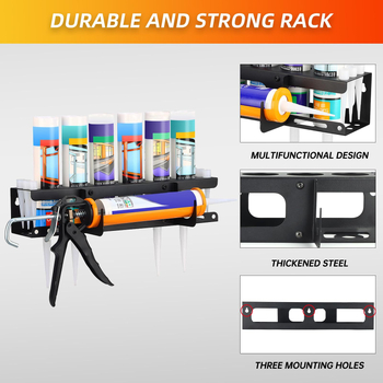 Τοίχος-μονταρισμένος ράφι φόρτωσης εργαλείων και σωλήνων — σιδερένιο, 2 επίπεδα, χωρά 6 σωλήνες, μοντέρνος μινιμαλισμός, πολυχρηστική αποθήκευση