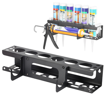 Τοίχος-μονταρισμένος ράφι φόρτωσης εργαλείων και σωλήνων — σιδερένιο, 2 επίπεδα, χωρά 6 σωλήνες, μοντέρνος μινιμαλισμός, πολυχρηστική αποθήκευση