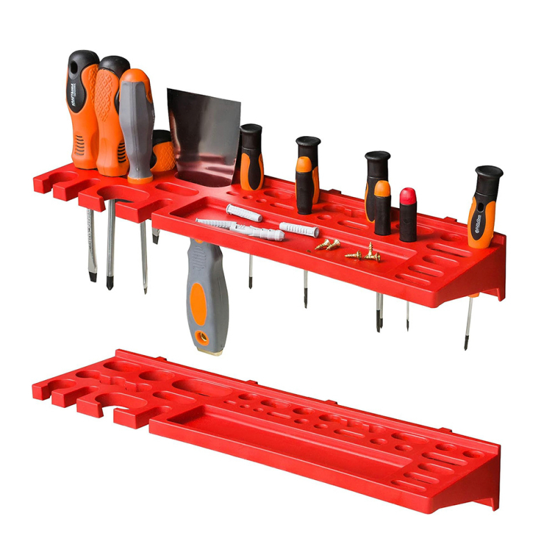 36 dalių įrankių rinkinys su kabinamu skydeliu ir PP plastiko laikymo dėžute