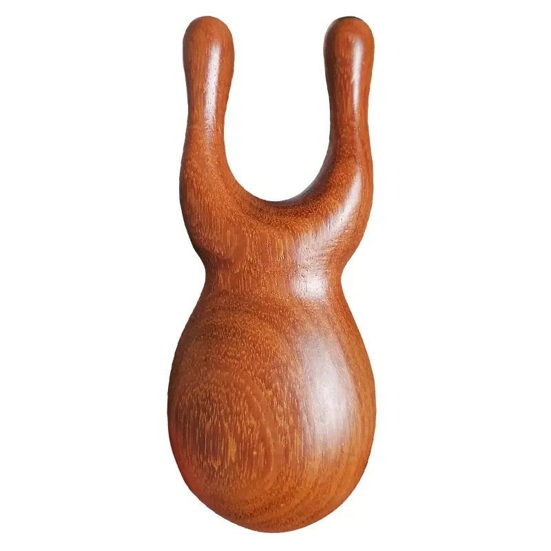 Medinis gua sha rinkinys su masažine šukele ir meridijano voleliu — Prekės ženklas Ruijiu; Medžiaga: medis; Svoris: 35 g; Taikoma: fitnesui, sveikatos priežiūrai ir grožiui