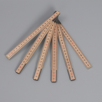 Weixuan Αναδιπλούμενος χάρακας από ξύλο με μηχανισμό ελατηρίου, 10 τμήματα, ακριβής κλίμακα