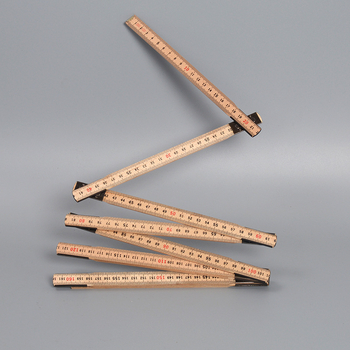 Weixuan Αναδιπλούμενος χάρακας από ξύλο με μηχανισμό ελατηρίου, 10 τμήματα, ακριβής κλίμακα