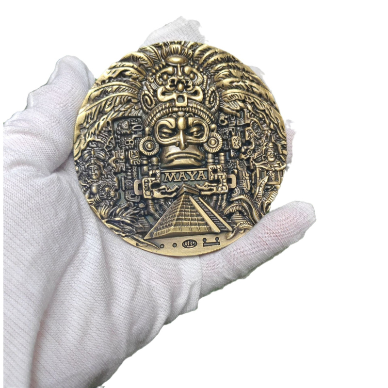 Maya 3D lydinio atminimo moneta – 3D reljefas, Tinka kaip verslo dovana, IP leidimas: Ne