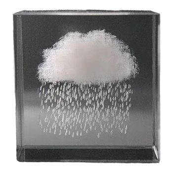 Graviruotas borosilikatino stiklo stalinis papuošalas