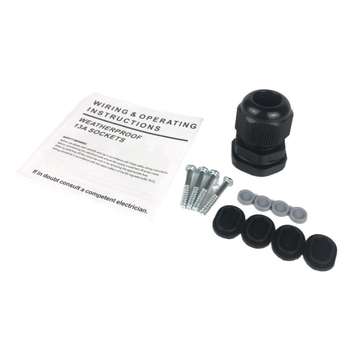 IP66 atspari vandeniui dviguba prancūziška kištukų lizda, 16A, sieninis montavimas, lauko naudojimui, 3 kontaktai, AC250V