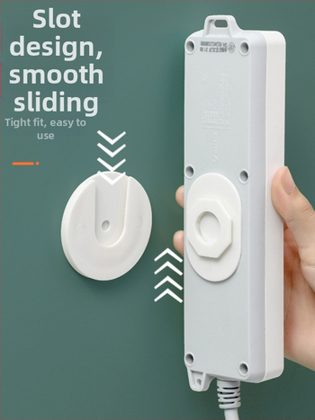 Hálózati hosszabbító tartó és kábelrendező — falra szerelhető csatlakozó és kábelrendező, akasztó a különböző tárgyakhoz (Anyag: műanyag; Stílus: Egyéb; Márka: Egyéb; Kategória: Egyéb rendező és porvédő eszközök)