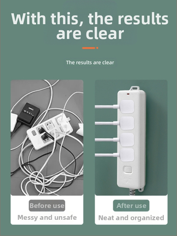 Hálózati hosszabbító tartó és kábelrendező — falra szerelhető csatlakozó és kábelrendező, akasztó a különböző tárgyakhoz (Anyag: műanyag; Stílus: Egyéb; Márka: Egyéb; Kategória: Egyéb rendező és porvédő eszközök)