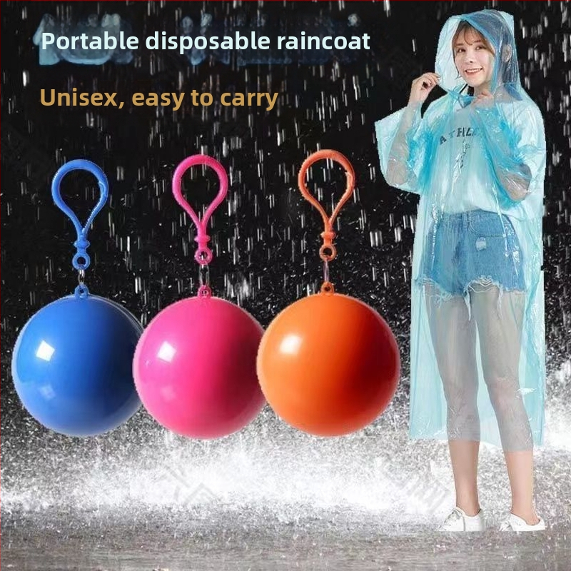 Еднократен дъждобран-пончо, портативен за открито, PVC плат, за 1 човек
