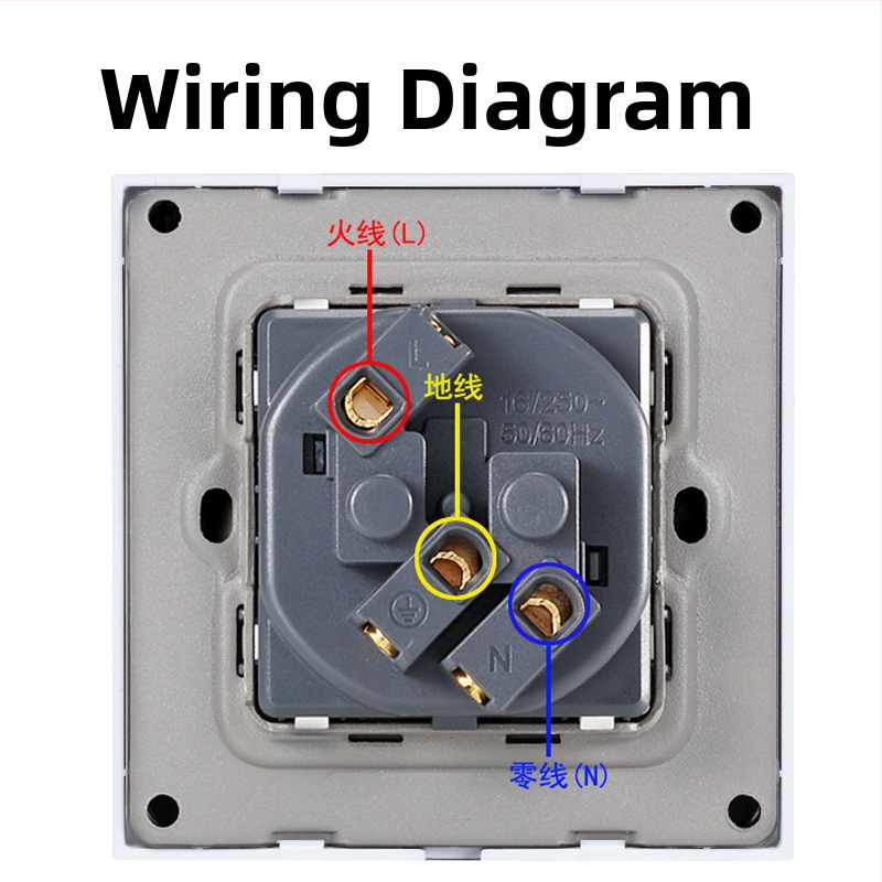 AOBA 16A френски стил стенна розетка, панел тип 86, европейски стандарт