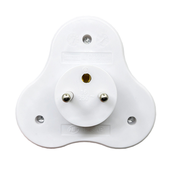 LJ Prancūzijos standarto maitinimo keitiklis, 1 į 3 kištukus, 16A/250V, CE sertifikatas, iki 3,5 kW