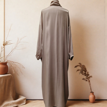 Αμπάγια για γυναίκες – μονόχρωμη, Golden Cotton ύφασμα (60% βαμβάκι, 40% πολυεστέρας), τραχιά και ελαστική υφή, χωρίς επένδυση, κατάλληλη για όλες τις εποχές