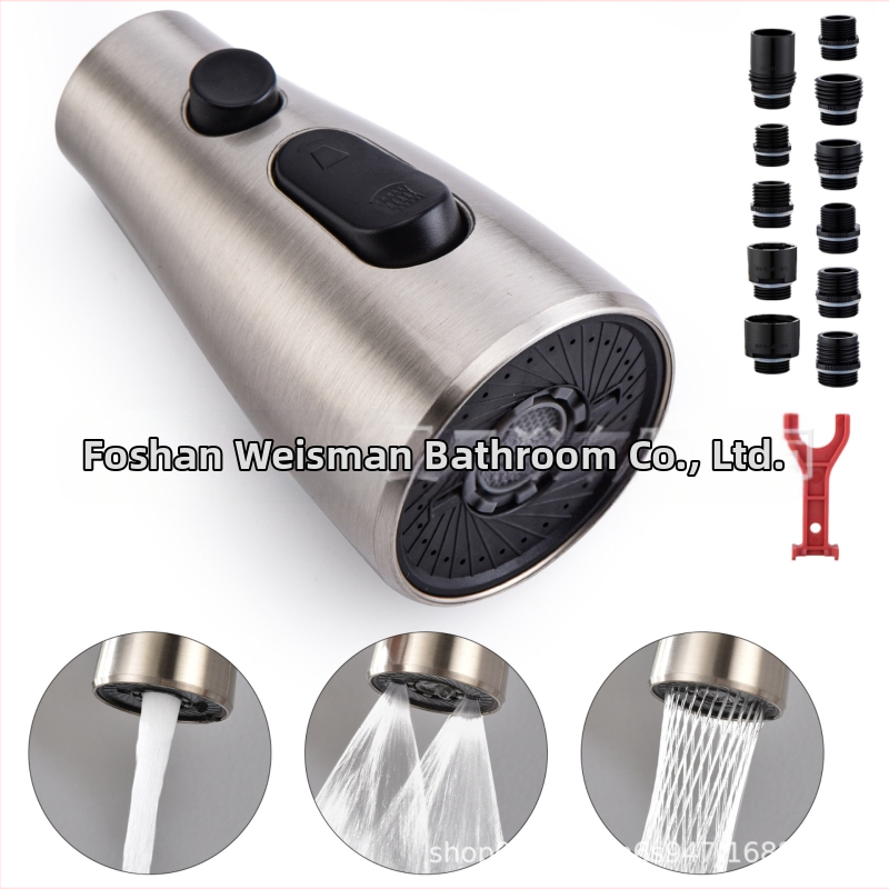 Virtuves krānu pagarinātājs ar izvelkamu galviņu, 11 gab komplekts, modelis A100, ABS materiāls, vienas rokas vadība