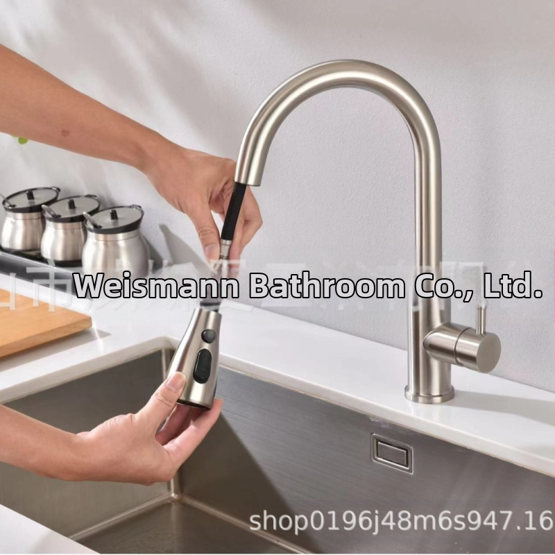 Кухненски удълнител за смесител със сваляща се глава, 11-частов комплект, модел A100, ABS, управление с една ръкохватка