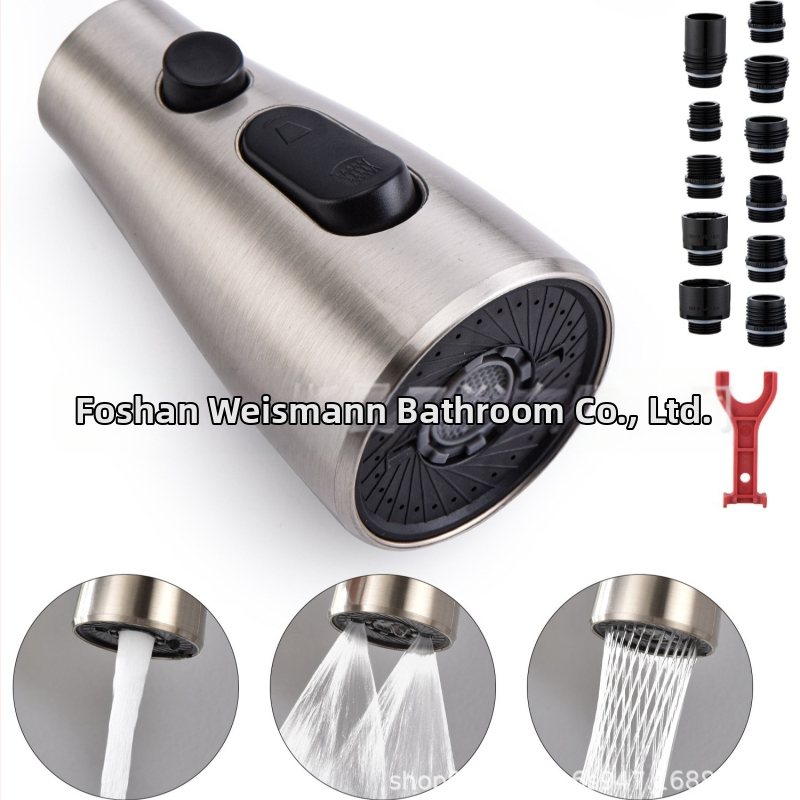 Кухненски удълнител за смесител със сваляща се глава, 11-частов комплект, модел A100, ABS, управление с една ръкохватка