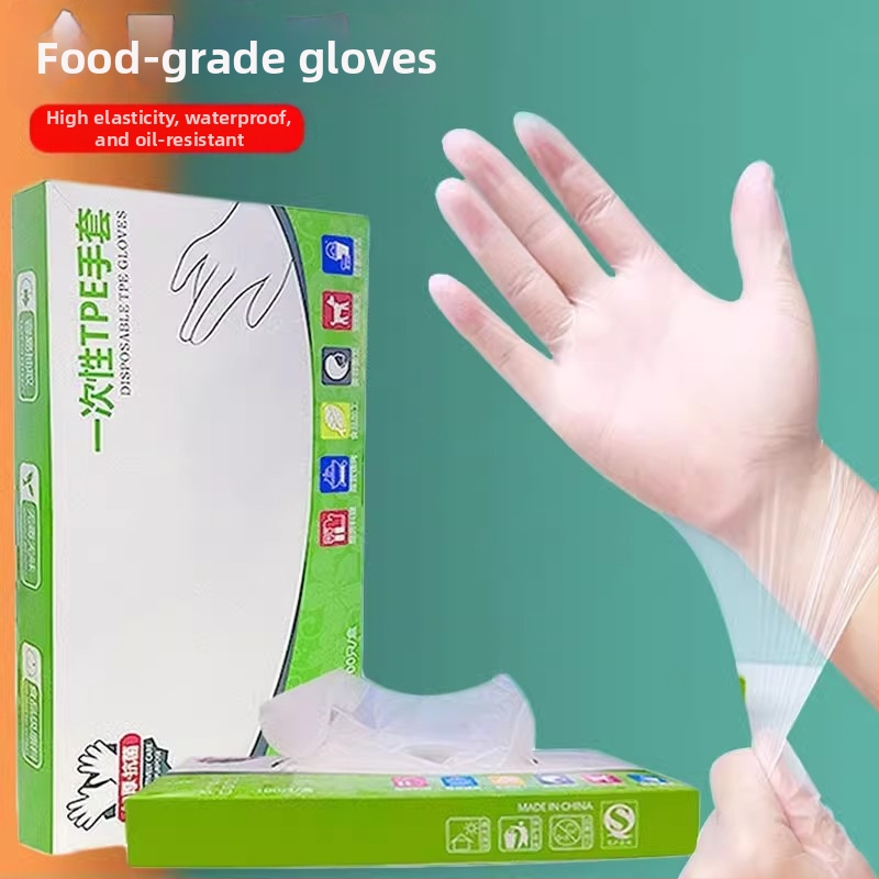 Guangli latekso vienkartinės pirštinės, maisto kokybės, storintos ir atsparios dilimui, tinka virtuvei, maisto tiekimui ir komercinei naudojimui