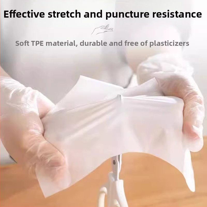 Guangli latekso vienkartinės pirštinės, maisto kokybės, storintos ir atsparios dilimui, tinka virtuvei, maisto tiekimui ir komercinei naudojimui