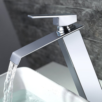 Vannas izlietnes maisītājs, vara, pacelamā rokturis, keramiska diska vārsts, slīpēts pārklājums, mūsdienīgs minimālisma stils