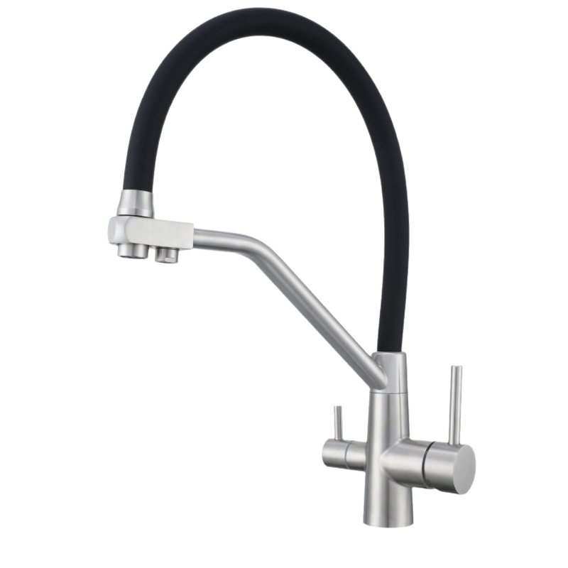 Rombili HJ556 неръждаема стомана кухненски смесител за мивка, 1.6 MPa, 0–90°C