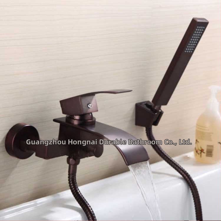 ORB krioklio dušo komplektas voniai su rankiniu dušu, sieninis montavimas, varis, modelis HD-0909b, funkcijos: burbuliai, lietus, purškimas