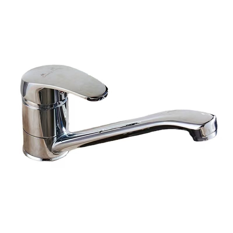 Кухненски смесител за мивка, вертикален монтаж, цинкова сплав, керамичен клапан, работна температура 1–90 °C, за единична мивка