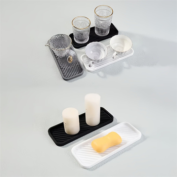 Silikona drenāžas trauks vannas istabai un virtuvei, Draining Mat sērija, logotipa drukāšana iespējama, uzsākts 2022. gadā, kastē 100 gab.