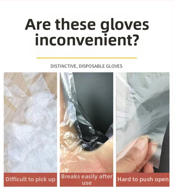 Vienkartinės pirštinės su pakabinimo skylė, cateringo ir komercinėms virtuvėms, polietilenas, dulkių atsparios, storis 0.013 mm