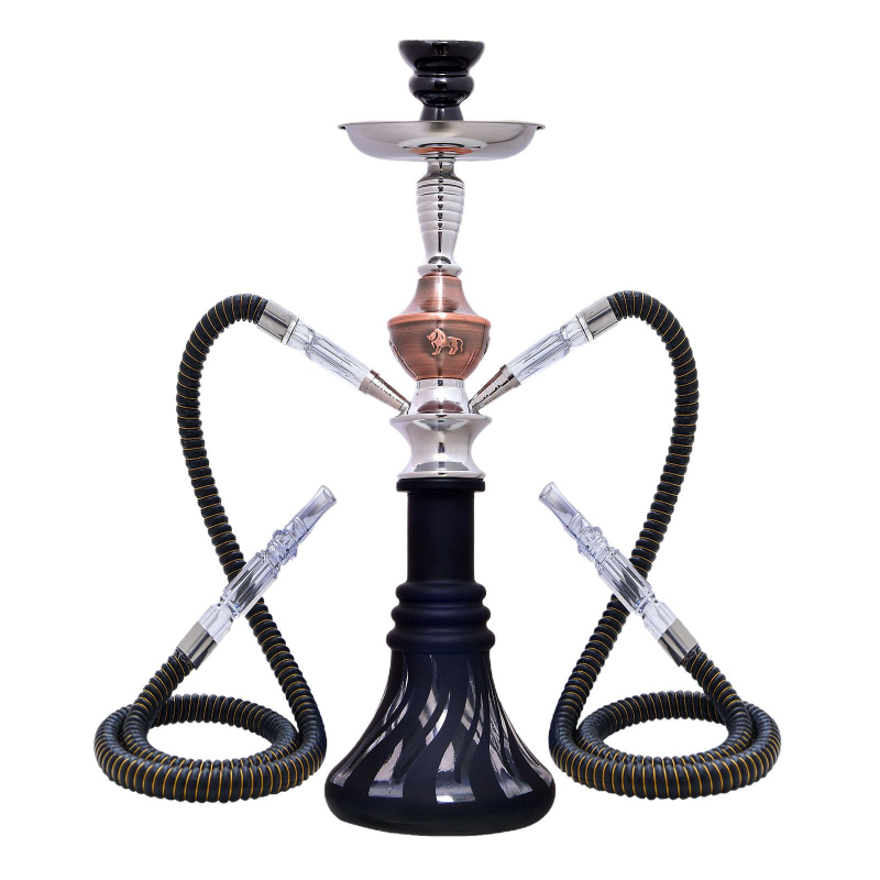 Shisha rinkinys, dvigubo vamzdelio dizainas, 2 vamzdeliai bar/KTV, metalinė konstrukcija, logotipo spausdinimas galimas, pritaikomas, pakuotė 8 vnt