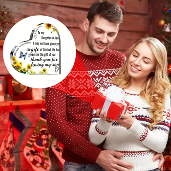 Διαφανές ακρυλικό διακοσμητικό σε σχήμα καρδιάς — μοντέρνο σχέδιο τέχνης, εκτυπωμένος σχεδιασμός, κατάλληλο δώρο για ζευγάρι, γενέθλια και γάμο