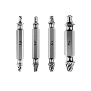 Екстрактор за счупени винтове с двойна глава в комплект инструментални аксесоари, тегло 0,08 кг, минимално количество опаковки 4