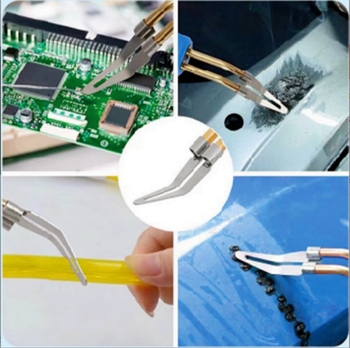 Σετ εξαρτημάτων συγκόλλησης πλαστικού με επίπεδη κεφαλή, εργαλείο εξομάλυνσης και ηλεκτρικό κολλητήρι για επισκευή προφυλακτήρα αυτοκινήτου