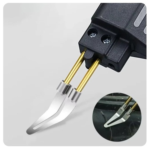 Plastmasas lodēšanas piederumu komplekts ar plakanu galvu, izlīdzināšanas rīku un elektrisko lodāmuru auto bufera remontam