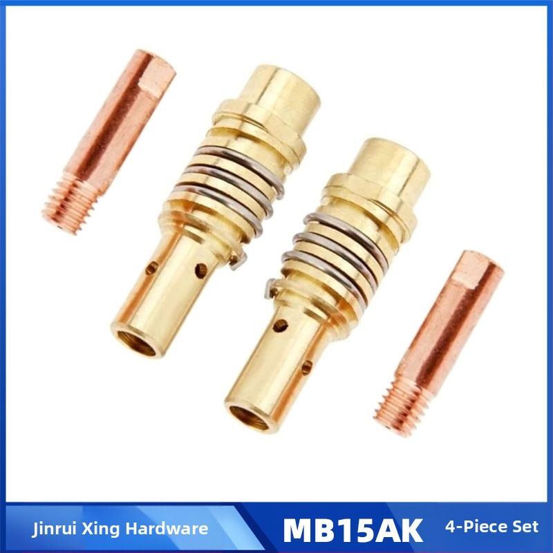 Meďová vodivá ochranná krytka trysky pre MIG/MAG MB14AK/MB15AK zváračský pištoľ - sada 4 kusov, dĺžka 42 mm