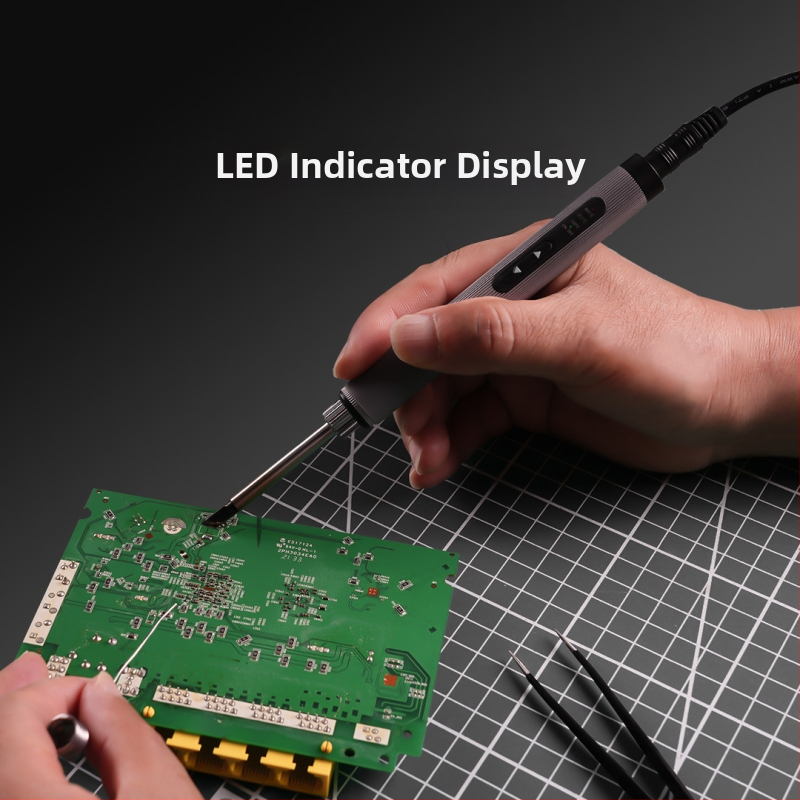 Nešiojama litavimo stotis 65W su pastovia temperatūra, QC/Pd maitinimas, aliuminio lydinys, 24V, skirtas litavimui ir remontui