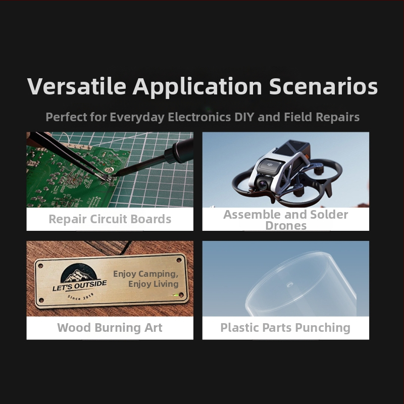 Nešiojama litavimo stotis 65W su pastovia temperatūra, QC/Pd maitinimas, aliuminio lydinys, 24V, skirtas litavimui ir remontui