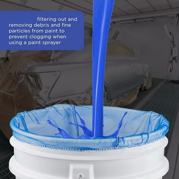 Σακούλα φίλτρου για μπογιές και επιστρώσεις – σετ 5 τεμαχίων; Υλικό: μη υφασμένο ύφασμα; Ελαστικό στόμιο; Λεπτό πλέγμα; Εφαρμογές: διήθηση μπογιών και επιστρώσεων, προστασία καλλιεργειών, υδροπονία, ζυθοποιία